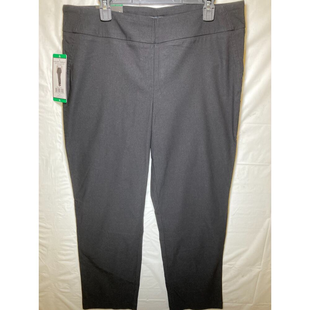 Hilary Radley Black Pull-On Pants, Size XL, 29" Inseam